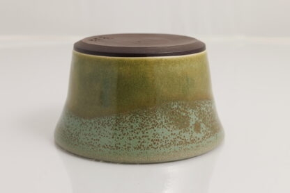 Hand Made Wheel Throw Small Flared Bowl Made With Black Clay Decorated In Our Aussie Bush Glaze 7