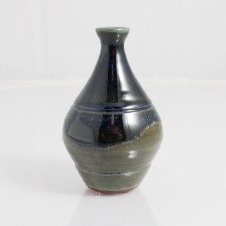 Hand Made Wheel Thrown Bud Vase Decorated In Our Aussie Forest Glaze On Mahogany Clay 1
