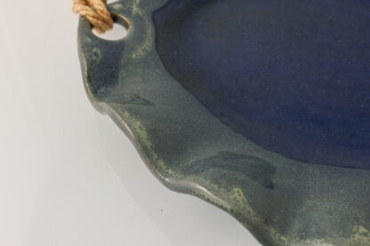 Handmade Large Platter Decorated With Woven Handles & Our Midnight Forest Glaze 3