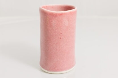 Slip Made Hand Finished Hand Decorated TumblerSmall Vase Decorated With Our Pink Glaze Combo Glaze 1