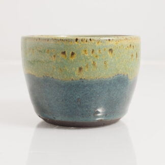 Hand Made Wheel Throw Bowl Decorated In Our Green and Blue Base Glaze 1