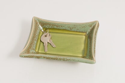Hand Made Hand Built Pin Dish Decorated In Our Aussie Bush Glaze On White Clay 2