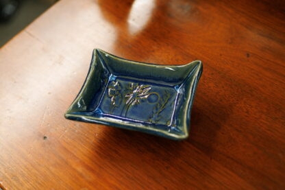 Hand Made Hand Built Pin Dish Decorated In Our Sapphire Blue Glaze 2