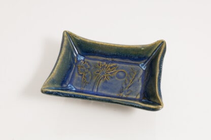 Hand Made Hand Built Pin Dish Decorated In Our Sapphire Blue Glaze 3