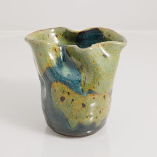 Hand Made Manipulated Wheel Throw Art Vase Decorated In Our specialty Glaze 1