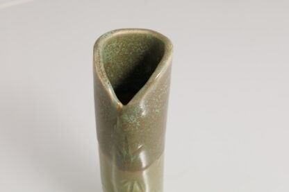 Hand Made Slab Built French Inspired Small Vase Decorated In Our Aussie Bush Glaze On Buff Clay 6