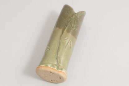 Hand Made Slab Built French Inspired Small Vase Decorated In Our Aussie Bush Glaze On Buff Clay 7