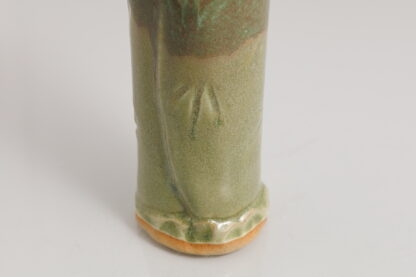 Hand Made Slab Built French Inspired Small Vase Decorated In Our Aussie Bush Glaze On Buff Clay 8