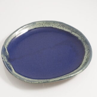 Hand Made Slab Built Pottery Dinner Plate Decorated In Our Aussie Kelp Glaze 2