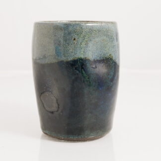 Hand Made Wheel Thrown Black Clay Vase Decorated In Our Midnight Bush Glaze 1