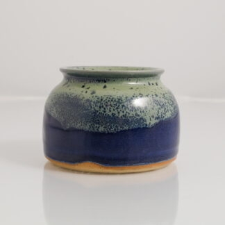 Hand Made Wheel Thrown Small Vase Decorated In Our Aussie Kelp Glaze On Buff Clay 1