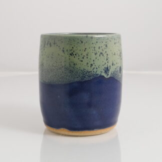 Hand Made Wheel Thrown Vase Decorated In Our Aussie Kelp Glaze On Buff Clay 1