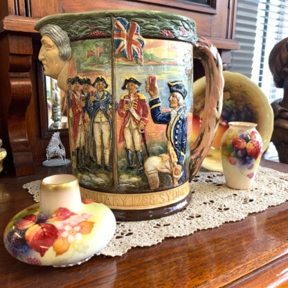 Commemorative Jug 150th Anniversary Of The Foundation Of Settlement In New South Wales And The City Of Sydney At Sydney Cove, Port Jackson By Captain Arthur Phillip In The Reign Of King George III On January 26th 1788 Limited Edition To 350 Of Which This Jug Is No135 By Charles Noke & Harry Fenton 2