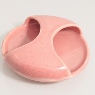 Hand Made Slab Built Small Serving Dish/Tray Decorated In Our Pink Glaze On White Clay 1