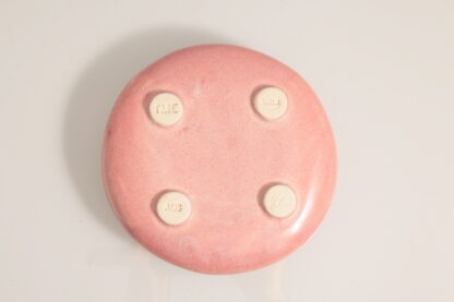 Hand Made Slab Built Small Serving Dish/Tray Decorated In Our Pink Glaze On White Clay 10