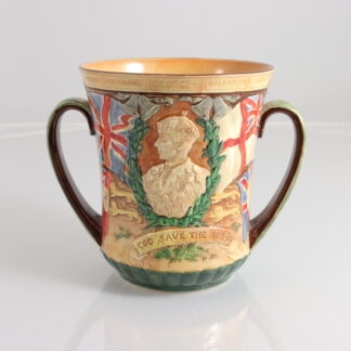 Rare 1937 Loving “King George VI & Elizabeth” Coronation Cup By Royal Doulton England 1