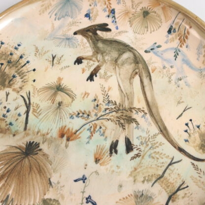 Vintage AMB Pottery Plate Decorated with Kangaroo & Bush Scenes by Artist Neil Douglas By AMB (Arthur Merric Boyd 1920–1999) Pottery and (Neil Douglas 1911-2003) 3