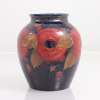 Vintage Large Fully Signed Pomegranate Squat Vase By William Moorcroft 1