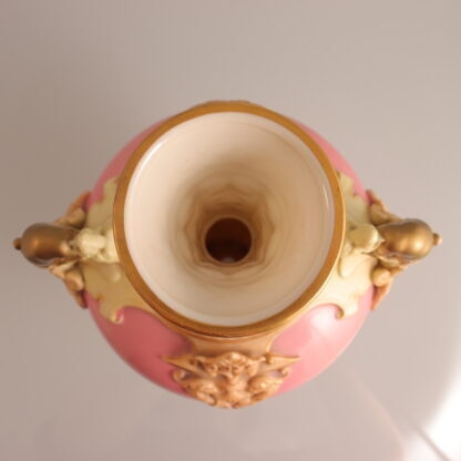 A Fine 19th Century Royal Worcester Griffin Handled Exhibition Vase By Edward Raby By Royal Worcester England 14