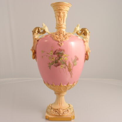 A Fine 19th Century Royal Worcester Griffin Handled Exhibition Vase By Edward Raby By Royal Worcester England 3