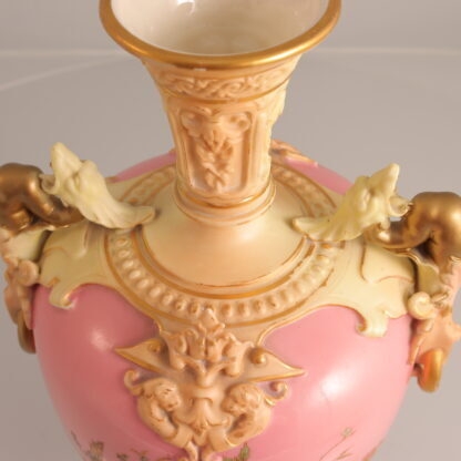 A Fine 19th Century Royal Worcester Griffin Handled Exhibition Vase By Edward Raby By Royal Worcester England 5