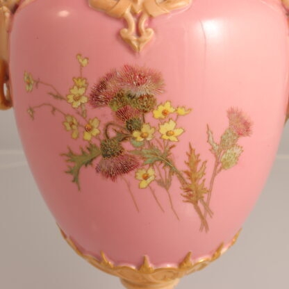A Fine 19th Century Royal Worcester Griffin Handled Exhibition Vase By Edward Raby By Royal Worcester England 8