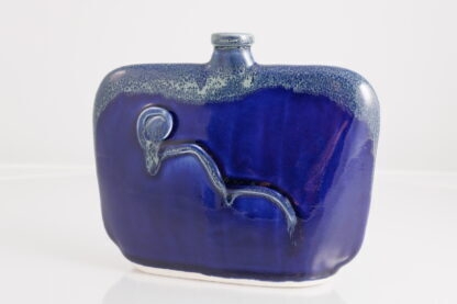 Hand Made Slab Built Pottery Art Bottle Decorated In Our Aussie Kelp Glaze 1