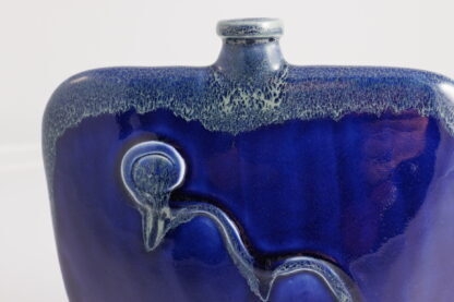 Hand Made Slab Built Pottery Art Bottle Decorated In Our Aussie Kelp Glaze 7