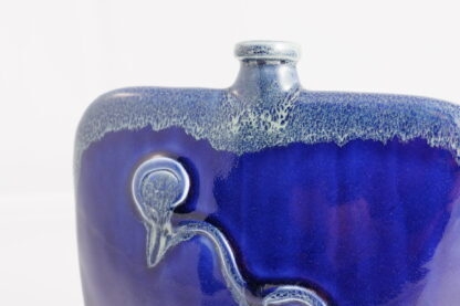 Hand Made Slab Built Pottery Art Bottle Decorated In Our Aussie Kelp Glaze 8