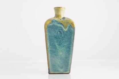 Hand Made Slab Built Pottery Bottle:vase Decorated In Our Wacky Wombat Glaze 1