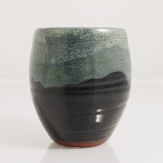 Hand Made Wheel Thrown Small Pottery Vase Decorated In Our Midnight Forest Glaze On Mahogany Clay 1