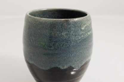 Hand Made Wheel Thrown Small Pottery Vase Decorated In Our Midnight Forest Glaze On Mahogany Clay 5