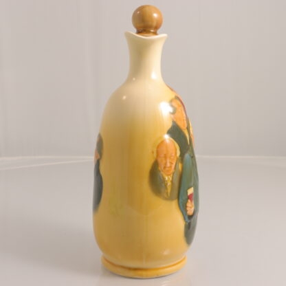 Rare Original Circa 1930s Queensware Whisky Jug Depicting Gentlemen Celebrating A Toast With Stopper By Royal Doulton (1815 ) 2
