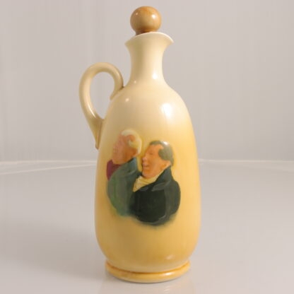 Rare Original Circa 1930s Queensware Whisky Jug Depicting Gentlemen Celebrating A Toast With Stopper By Royal Doulton (1815 ) 3