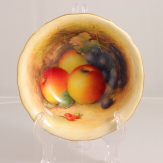 Rare Royal Worcester Bowl Decorated In Hand Painted Fruit By Richard Sebright By Royal Worcester (england 1751 ) 1