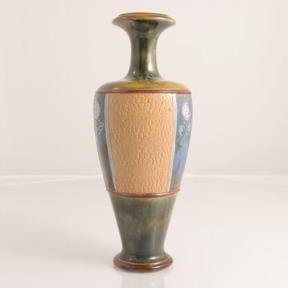Royal Doulton Lambeth Studio Stoneware Pottery Vase Art Nouveau:art Deco Transition Inscribed Mb (maud Bowden) 3