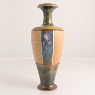 Royal Doulton Lambeth Studio Stoneware Pottery Vase Art Nouveau:art Deco Transition Inscribed Mb (maud Bowden)