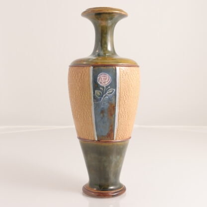 Royal Doulton Lambeth Studio Stoneware Pottery Vase Art Nouveau:art Deco Transition Inscribed Mb (maud Bowden) 4
