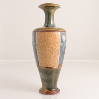 Royal Doulton Lambeth Studio Stoneware Pottery Vase Art Nouveau:art Deco Transition Inscribed Mb (maud Bowden) 5