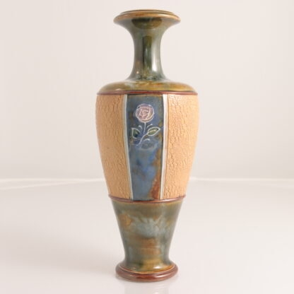 Royal Doulton Lambeth Studio Stoneware Pottery Vase Art Nouveau:art Deco Transition Inscribed Mb (maud Bowden) 6
