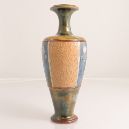 Royal Doulton Lambeth Studio Stoneware Pottery Vase Art Nouveau:art Deco Transition Inscribed Mb (maud Bowden) 7