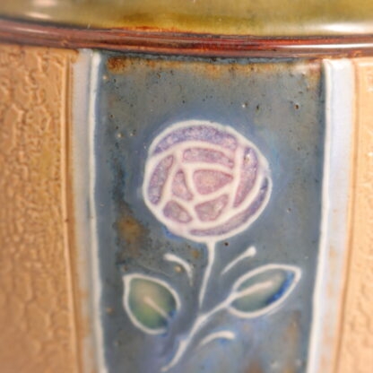 Royal Doulton Lambeth Studio Stoneware Pottery Vase Art Nouveau:art Deco Transition Inscribed Mb (maud Bowden) 8