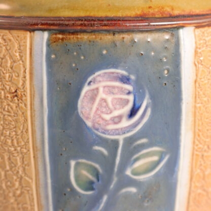 Royal Doulton Lambeth Studio Stoneware Pottery Vase Art Nouveau:art Deco Transition Inscribed Mb (maud Bowden) 9