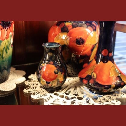 Small Moorcroft Plum Fruit Design Vase By William Moorcroft 11