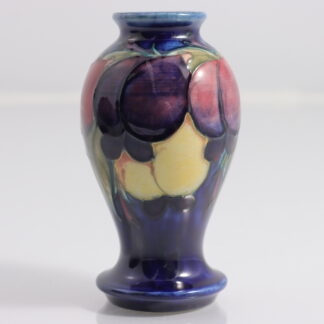 Vintage Small Plum Pattern Vase Stamped England By Moorcroft England 1