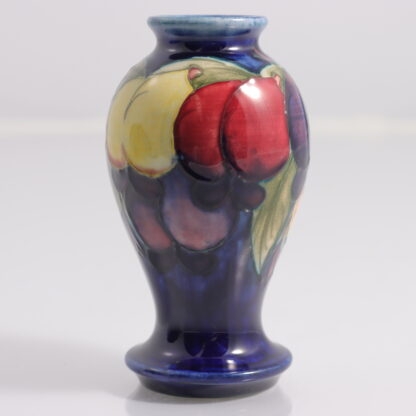 Vintage Small Plum Pattern Vase Stamped England By Moorcroft England 3