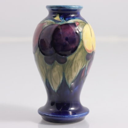 Vintage Small Plum Pattern Vase Stamped England By Moorcroft England 4