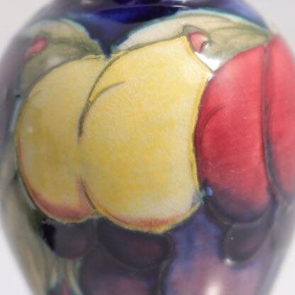 Vintage Small Plum Pattern Vase Stamped England By Moorcroft England 6