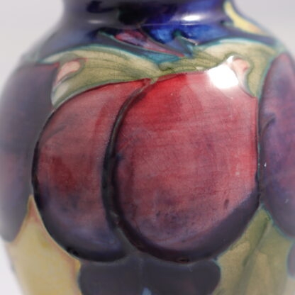 Vintage Small Plum Pattern Vase Stamped England By Moorcroft England 7
