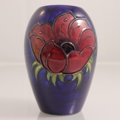 Vintage Vase Decorated With Anemone Pattern By Walter Moorcroft 1